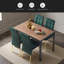 Ensemble de salle à manger 5 pièces comprenant une chaise de salle à manger nordique à haut dossier et une table de salle à manger en panneau de fibres à densité moyenne Creative Design-1819177419
