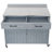 38.7''H 2 Piece Outdoor Kitchen Island Modular Solid Wood Set Bar Cart With Stainless Steel Top-1321720110