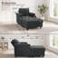 Fauteuil convertible avec repose-pieds, dossier inclinable, porte-gobelets et charge USB-1137196608