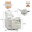 Luxueux fauteuil inclinable manuel pivotant avec coussins réglables pour un confort ultime-88126540