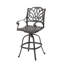 Tabouret pivotant en fonte d'aluminium l 21,60 po x P 25,50 po x H 48,81 po