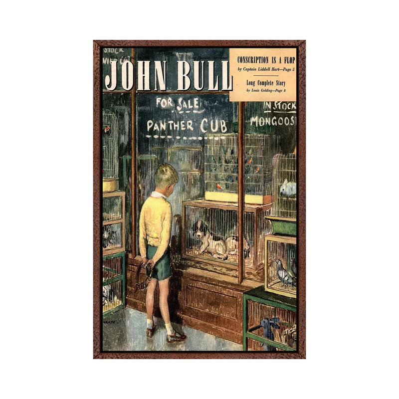1948 John Bull Magazine Cover 1 Piece Wall Art on Canvas, 66.04 cm H x 45.72 cm W, Classic Wood Framed