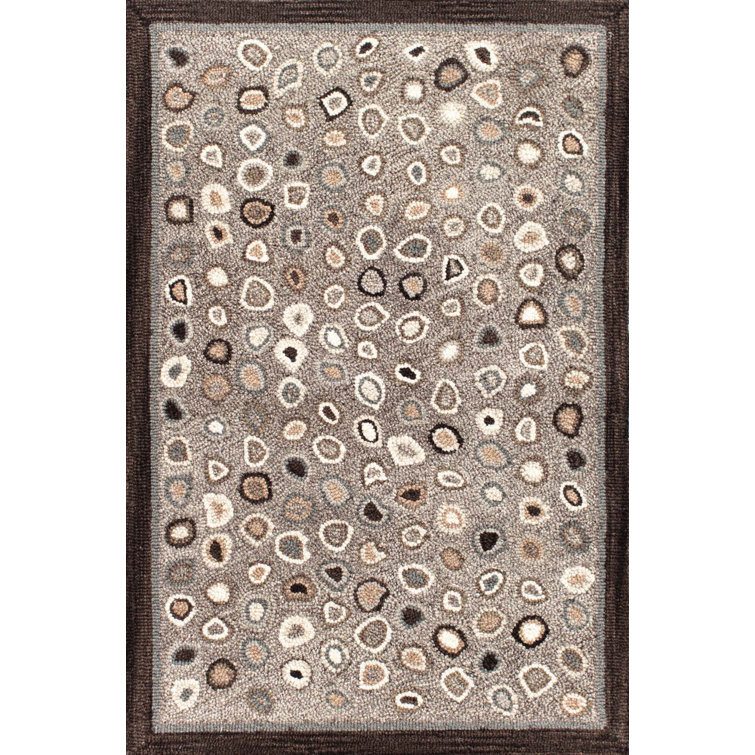 Tapis gris en laine Cat's Paw