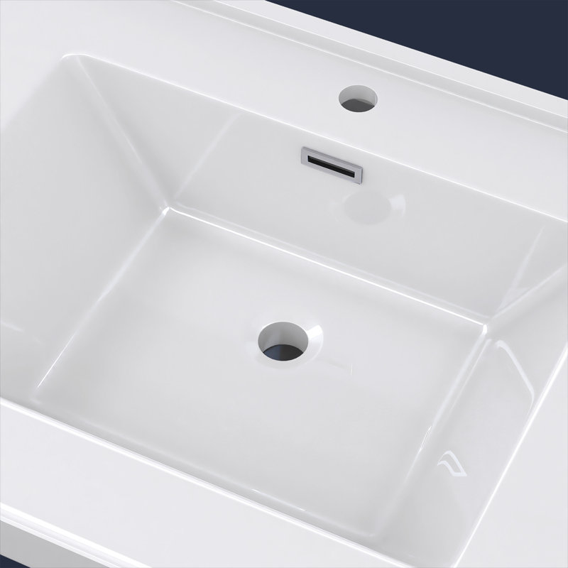 72 Inch Solid Surface Double Sink Bathroom Vanity Top with Integrated Dual Sinks, Bright White 2" Thick Countertop, Raised Edge & Backsplash