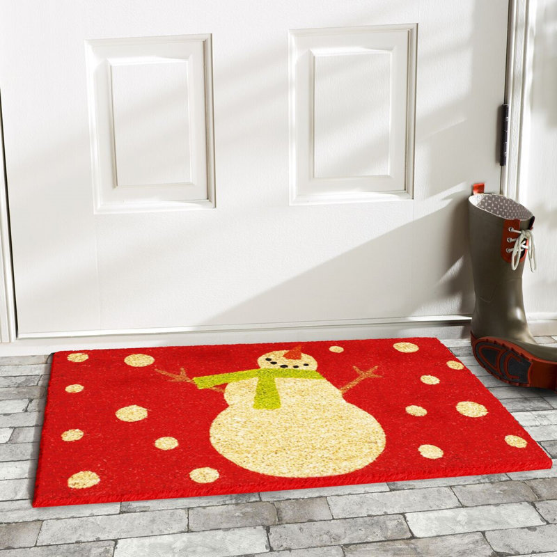 Brantwood Snowman Non-Slip Outdoor Door Mat, 17'' W x 29'' L