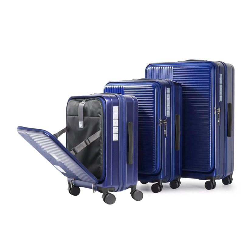 Luggage,With Front Opening,TSA Approved Lock,Hardshell Suitcase, Aqua Blue