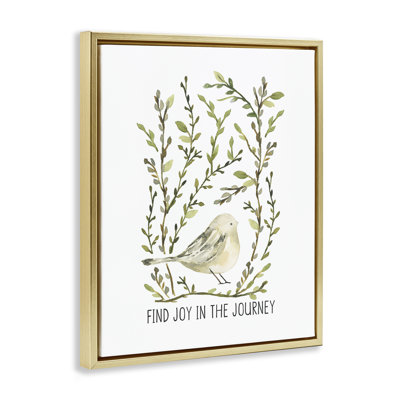 «Find Joy with Bird Floater», art mural sur toile par Blue Chair Blessing