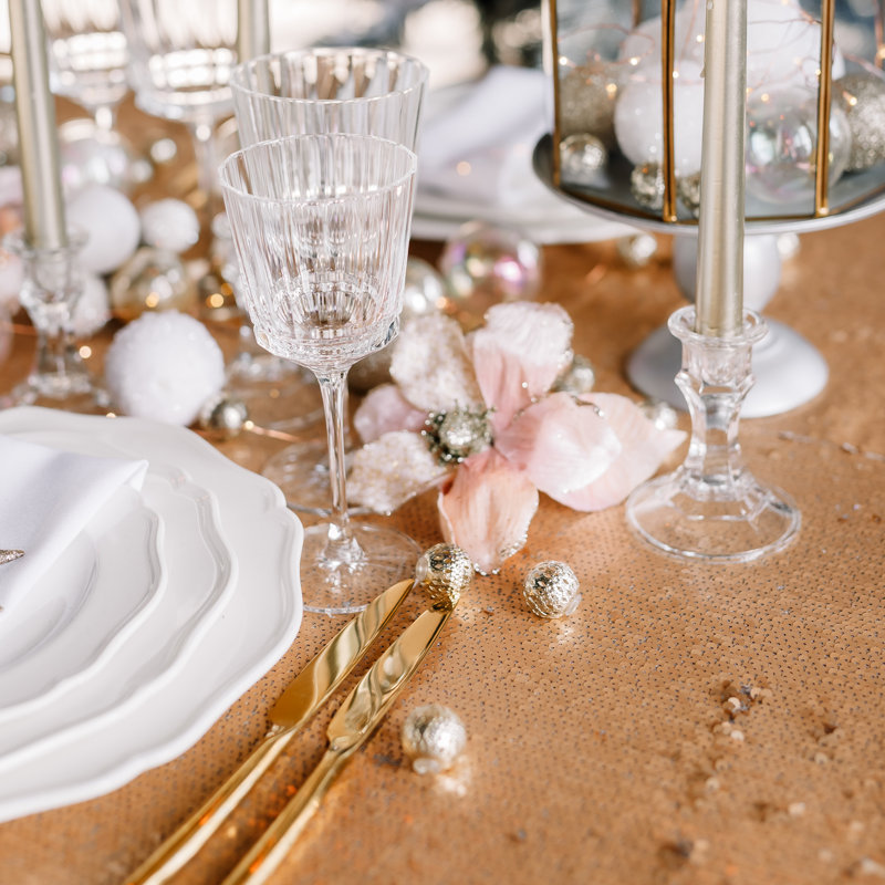 Round Tablecloth, Blush, 108" L x 108" W