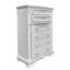 Commode 5 tiroirs Flora, finition blanche-1950077370