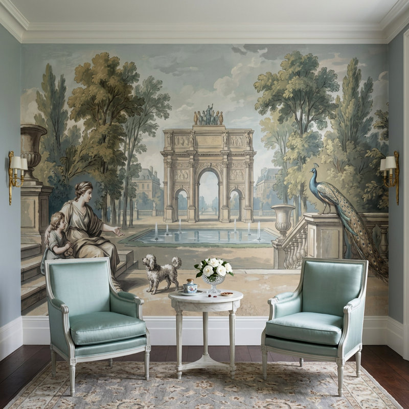 Décoration de piscine murale Triomphal Arch, 200 po x 120 po, Texturé non collé
