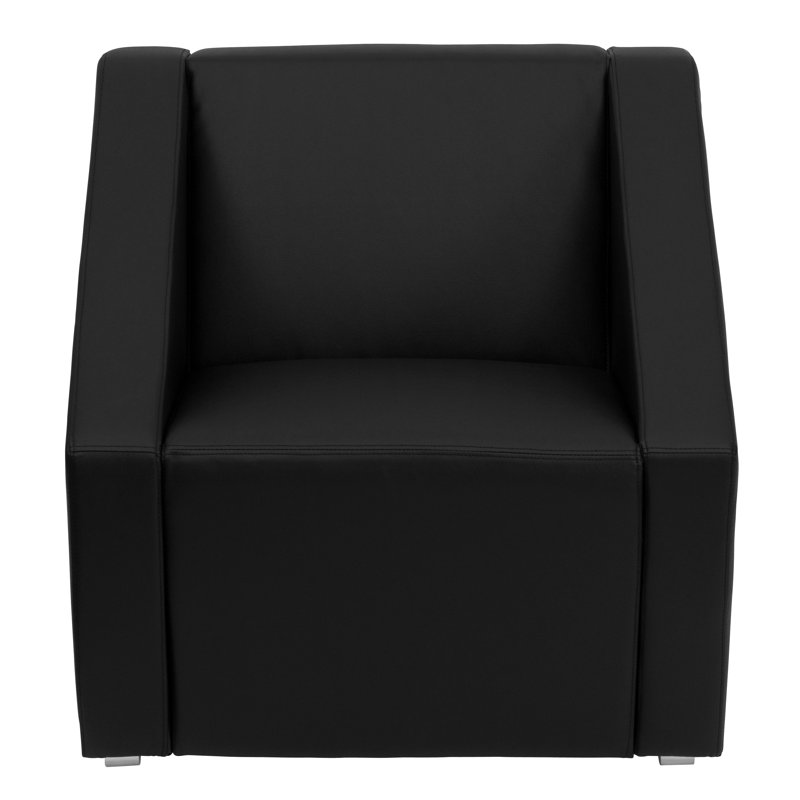 Chaise longue Beninga LeatherSoft avec base triangulaire, Noir