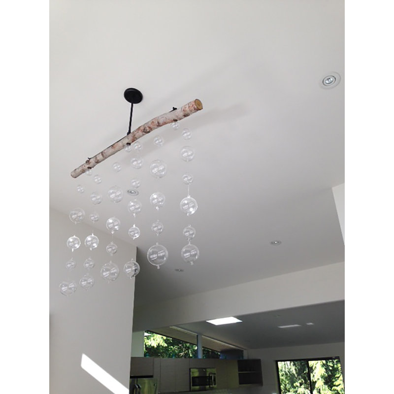 Bubble 3 - Light Chandelier, 72" H x 48" W x 4" D, Black
