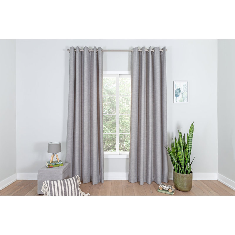 Paire semi-transparente Gaia, L 60 po x L 100 po, Gris clair