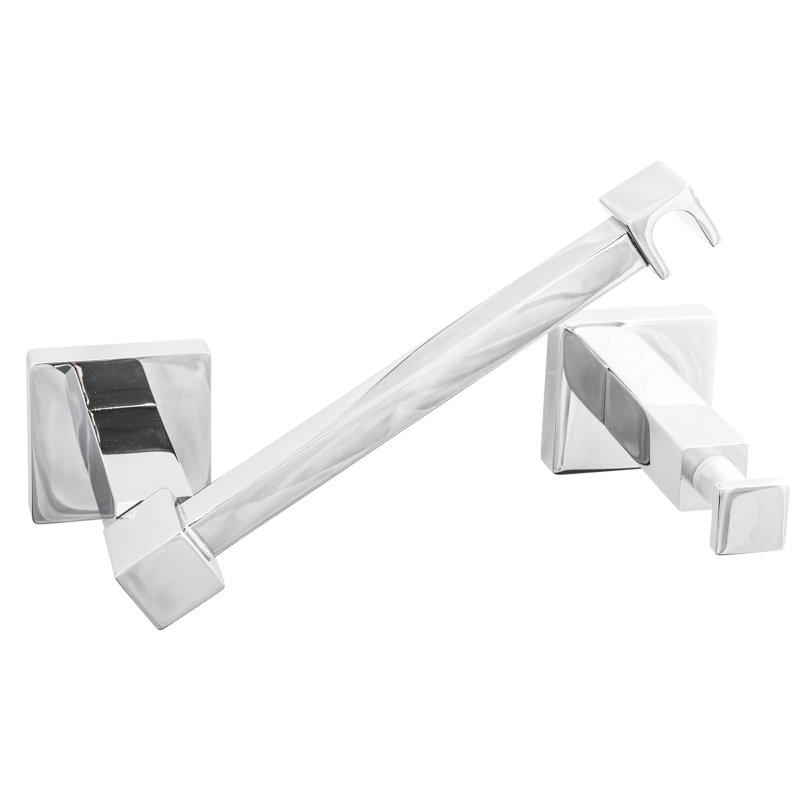 Porte-papier pivotant en laiton massif Baden Vlora, Chrome poli