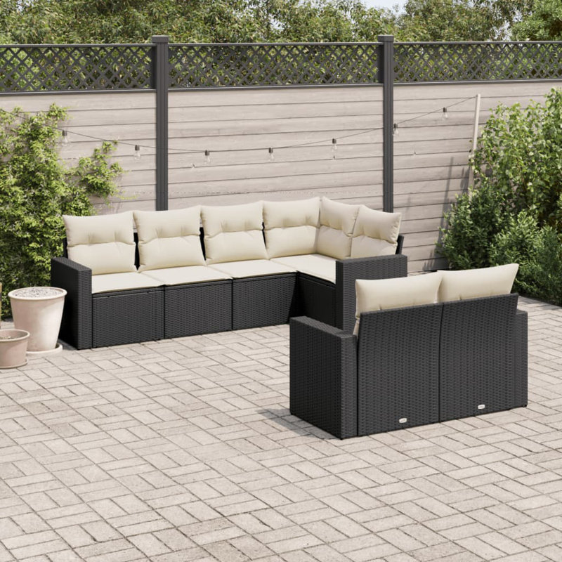 Vidaxl Garden Sofa Set Black