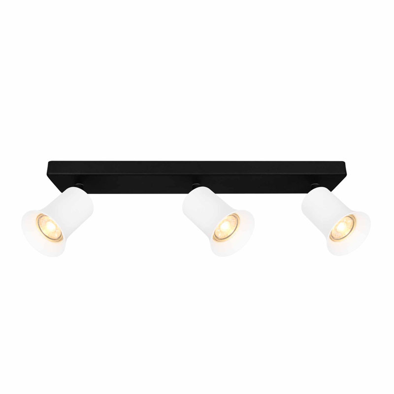 Alizette Flush Mount, White, Black