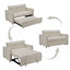 Canapé-lit convertible en microsuède de 53,1 po de largeur avec dossier inclinable et poche latérale-726380618
