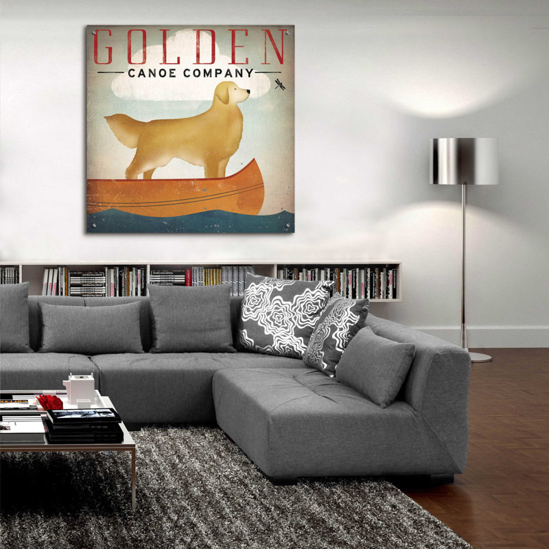 «Golden Dog Canoe Co Right Faceing» par Ryan Fowler, H 36 po x l 36 po