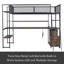 Lit mezzanine simple en métal-1950621775