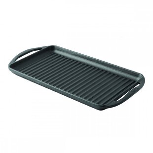 Lava Enameled Cast Iron 8.5 by 6 Rectangular, Reversible, Dual Side Grill  and Griddle Pan