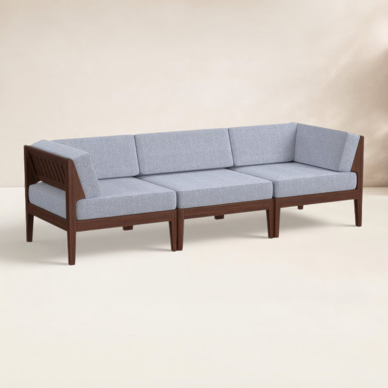 Deloris 91'' Acacia Outdoor Sofa, Walnut