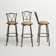 Basche Swivel Upholstered Adjustable Height Counter Stool with Metal Frame