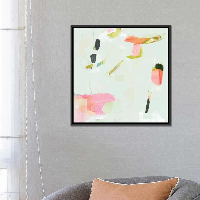 Art sur toile en nuage d’olives i, H 18 po x l 18 po x P 1,5 po, Toile avec cadre noir