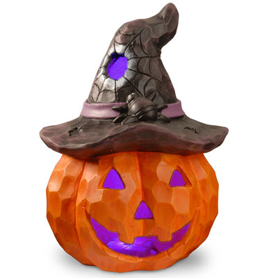 14 in. Lighted Halloween Jack-O-Lantern