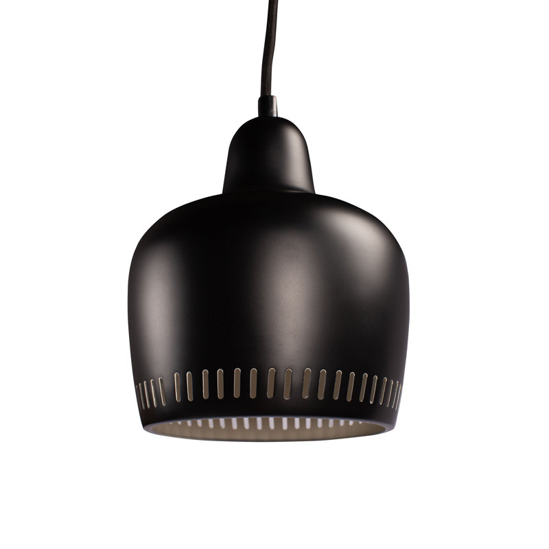 Luminaire suspendu en dôme unique 1 lumière Manhattan, Noir mat
