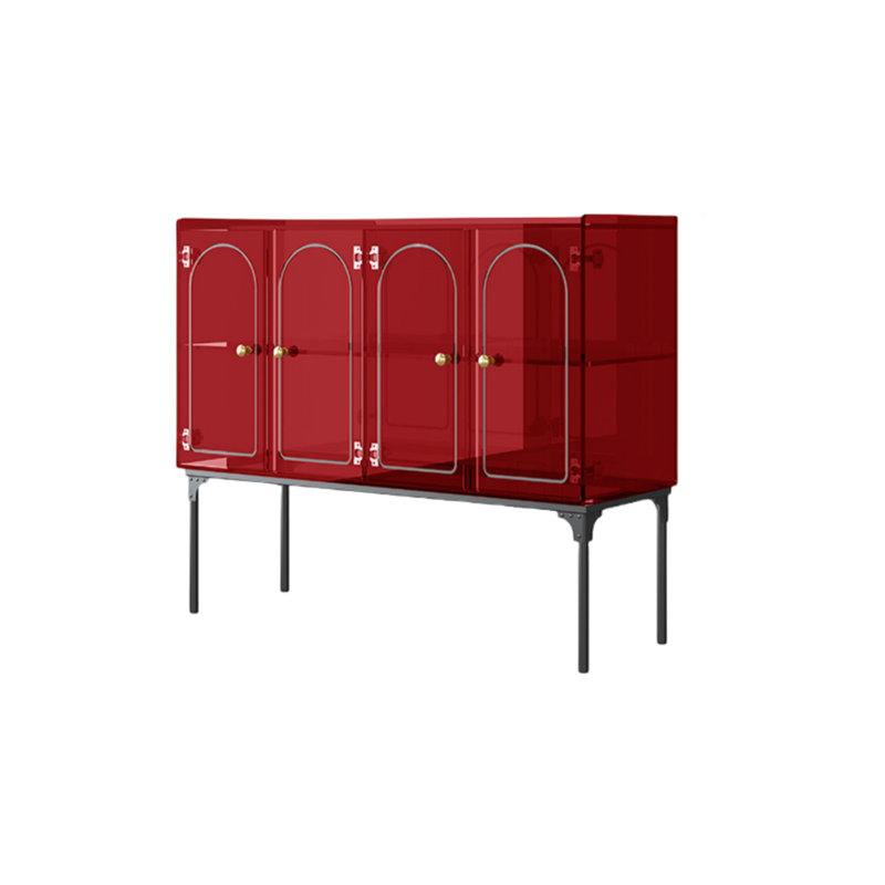 Armoire d'appoint luxueuse de style italien, Rouge