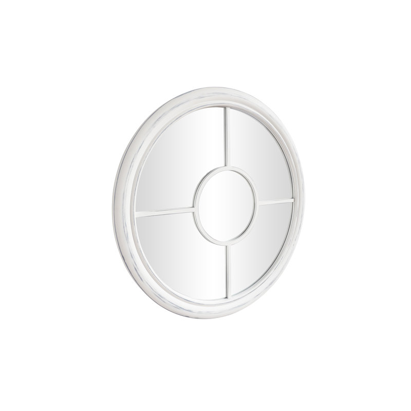 Petree Wood Round Mirror