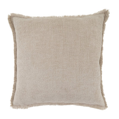 Fringe Edge Throw Pillow Cover - Textured Everyday Throw Pillow Cover for Modern Farmhouse Decor, Cozy Living Spaces and Casual Home Styling