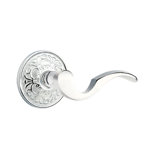 Cortina Wave/Drop Passage (Hall & Closet) Door Lever with Round Rosette