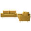 Canapé Mid-Century en velours, canapé rembourré clouté avec pieds en métal doré, grand canapé moderne pour le salon, canapé Just