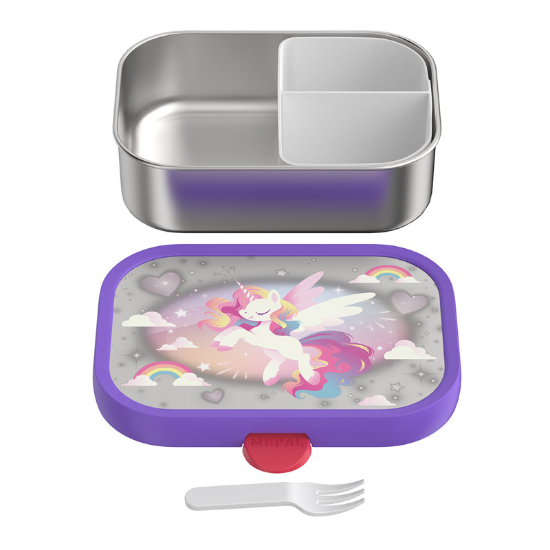 Campus Stainless Steel Bento Lunch Box 750ml - Unicorn Glow