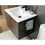 Ensemble de meuble-lavabo mural 24 po avec porte-serviettes noir-1008731133