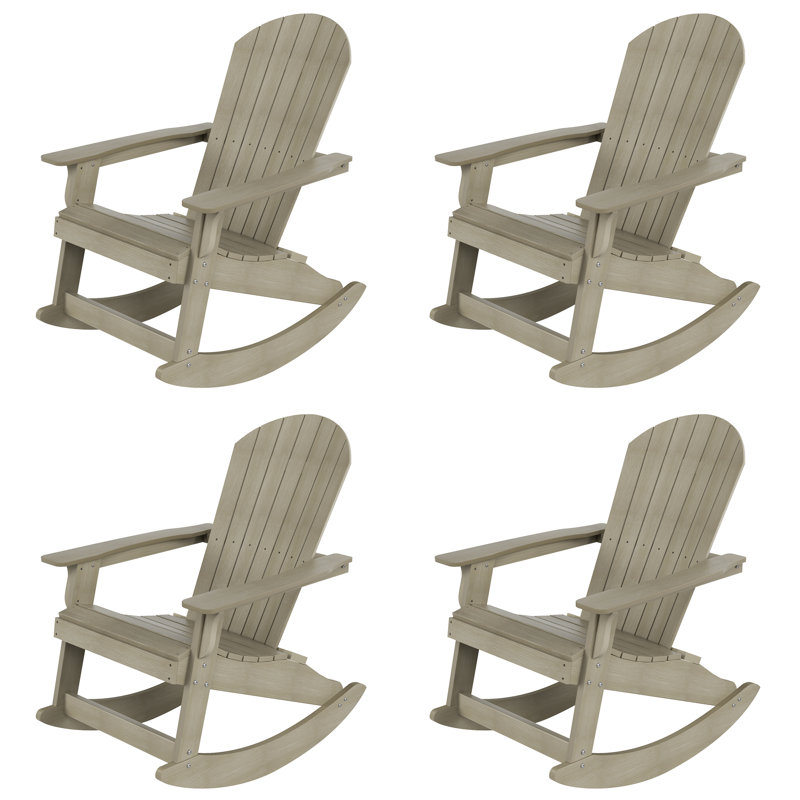 Chaise berçante Arrirack Adirondack pour l'extérieur Arrlo, Gris patiné
