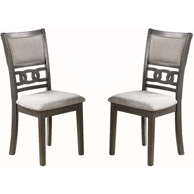 Dining Room Furniture Set Of 2 Side Chairs Cushion Seats Unique Back Kitchen Breakfast Chairs