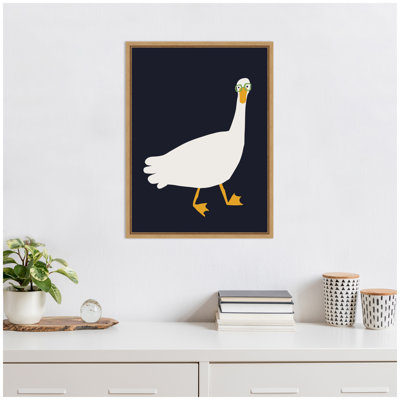 Farm Duck by Hannah Beisang Framed Canvas Wall Art Print