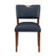 Chaise de salle à manger en similicuir bleu minuit - ensemble de 2