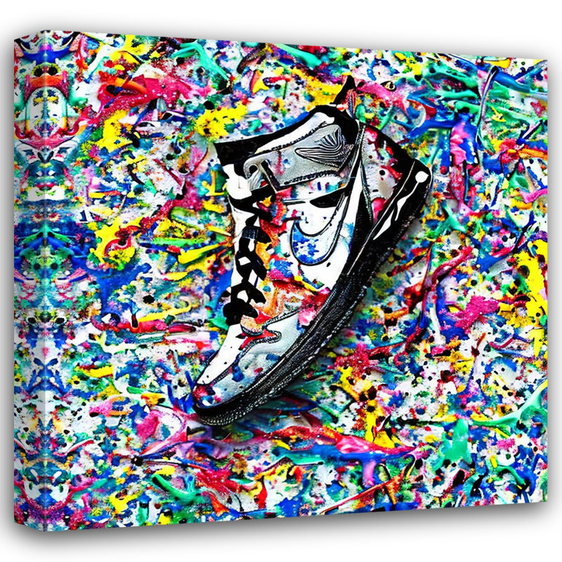 «Air Jordan 6» par Stephen Chambers, impression sur toile tendue, L 30 po x H 30 po