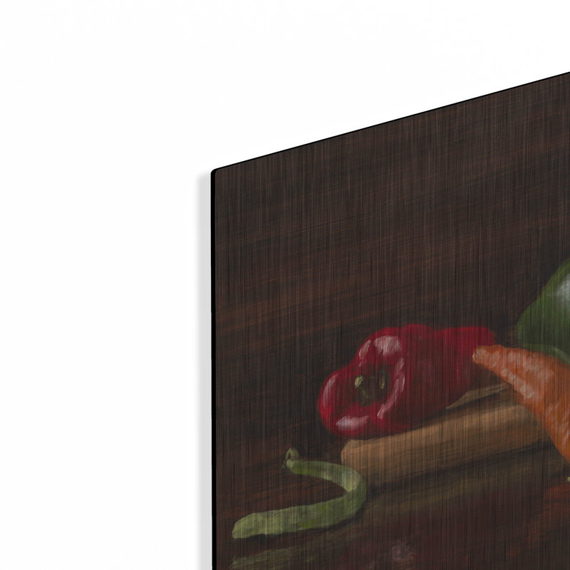 «Green and Red Peppers» par Christopher Pierce, H 12 po x l 24 po