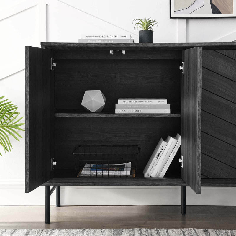 Modway Harper Chevron Sideboard, Black