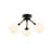 Capilano - 3-Light Semi-Flush Mount - Black