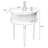 Black Solid + Manufactured Wood Console Table