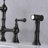 Bridge Dual Handles Kitchen Faucet With Pull-Out Side Spray In