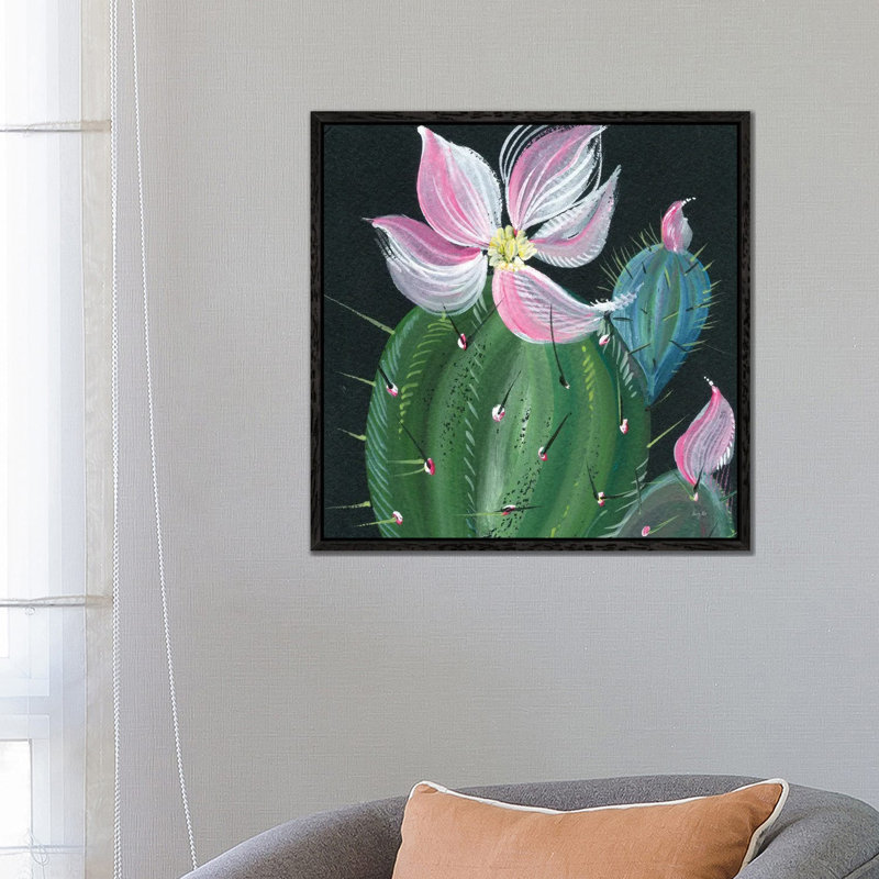 Cactus I by Kristy Rice - Gallery-Wrapped Canvas Giclée on Canvas, Black Framed, 66.04 cm H x 66.04 cm W