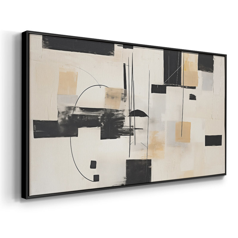 «Abstract Series» -CCCLLXXIV- Toile tendue avec châssis tendue, prête à être accrochée, Argent argent, H 21 po x l 41 po