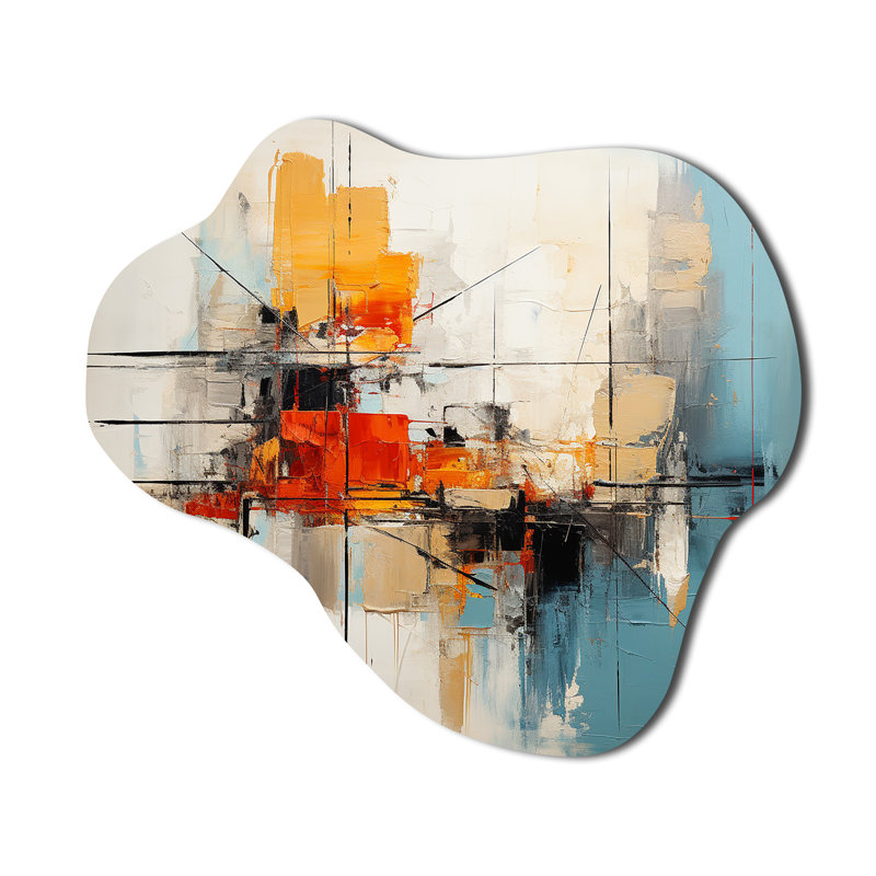 Colwart - Cloud Dams, décoration murale en métal, reproduction de sculpture murale asymétrique en métal, H 22 po x l 30 po