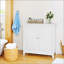 Armoire de rangement blanche à double porte